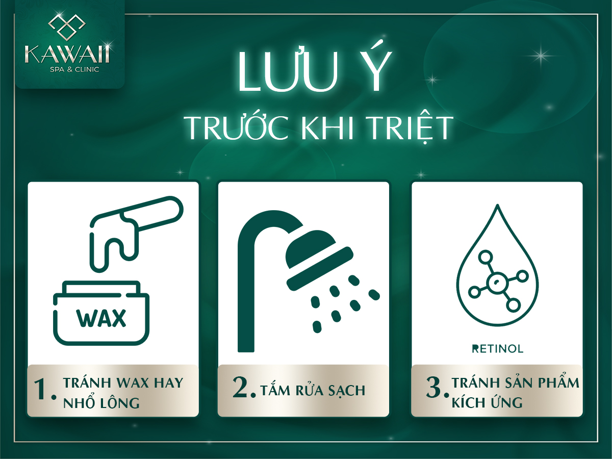 luu ý trước khi triệt lông